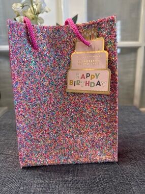 Bath & Body Works Multicolor Glitter 'Happy Birthday' Gift Bag